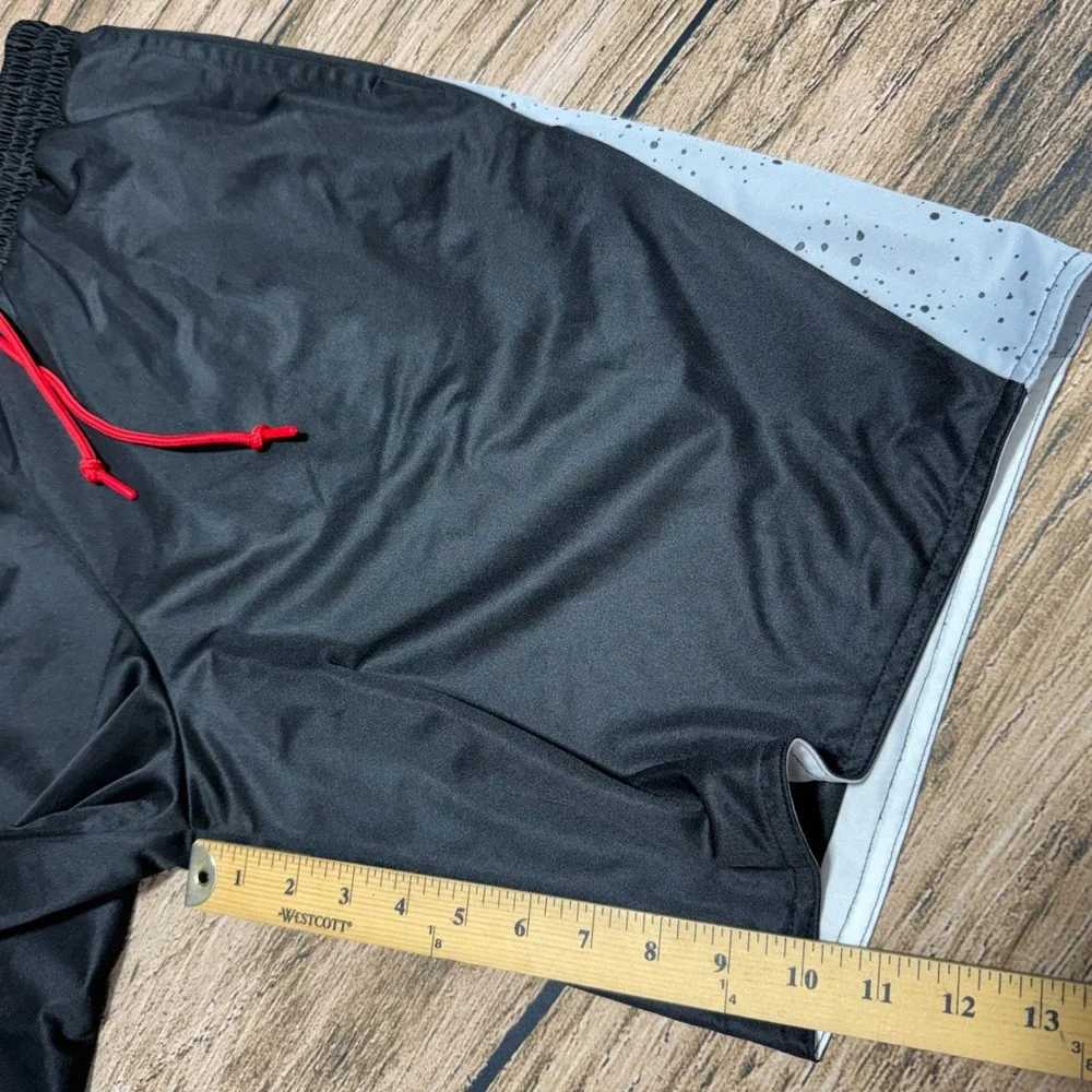 Jordan Basketball Shorts Mens XL Black Grey Red Speckle Jumpman AA2140-013